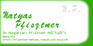 matyas pfisztner business card